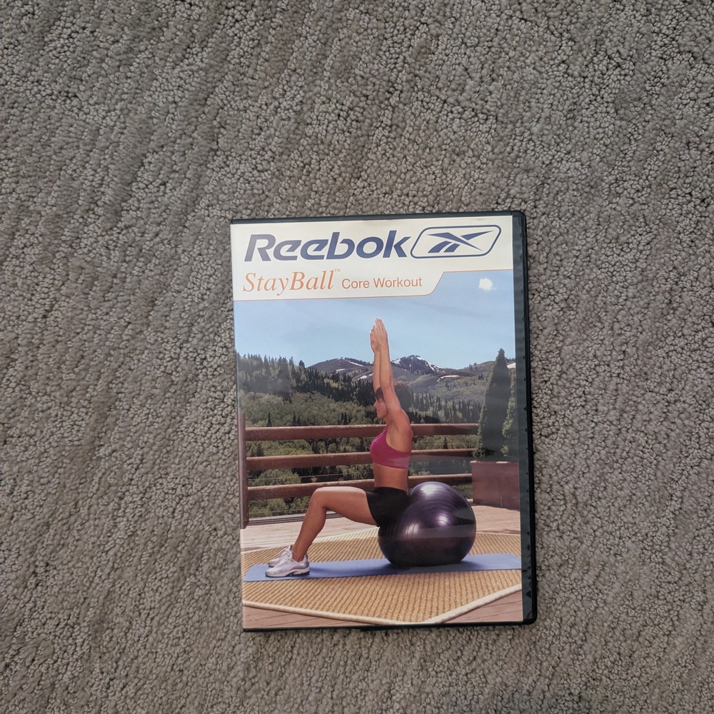 Reebok StayBall Core Workout DVD with Black and Red Accents
